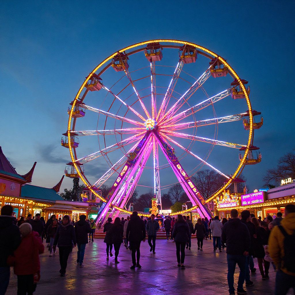 Evening park atmosphere