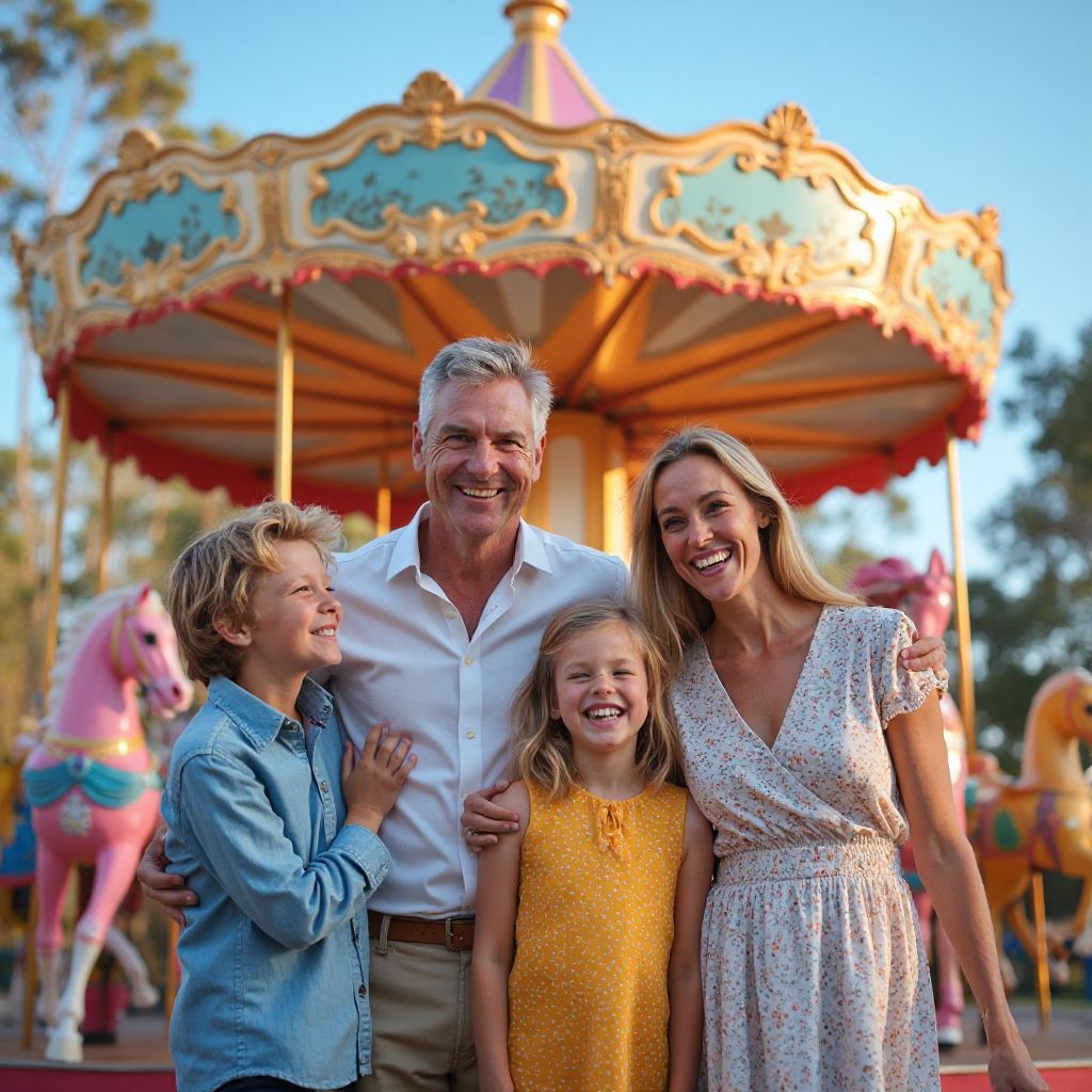 Family enjoying FunWorld Park
